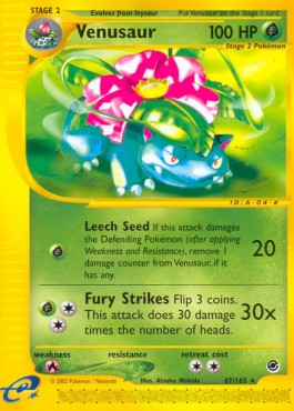 Venusaur (Holo) Pokemon card from Expedition Base Set
