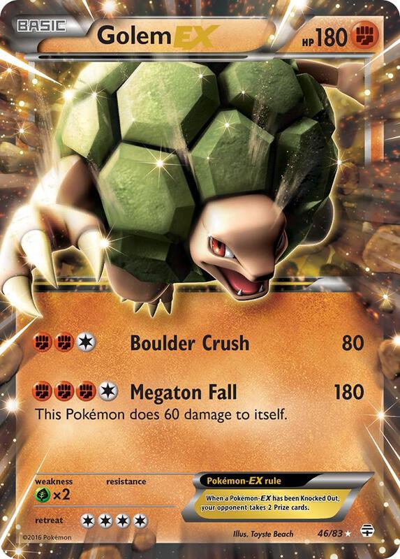 Golem EX Pokemon card from Generations