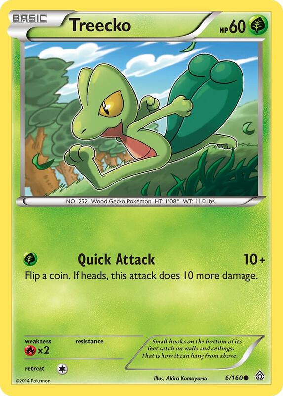 Treecko Pokemon card from XY - Primal Clash