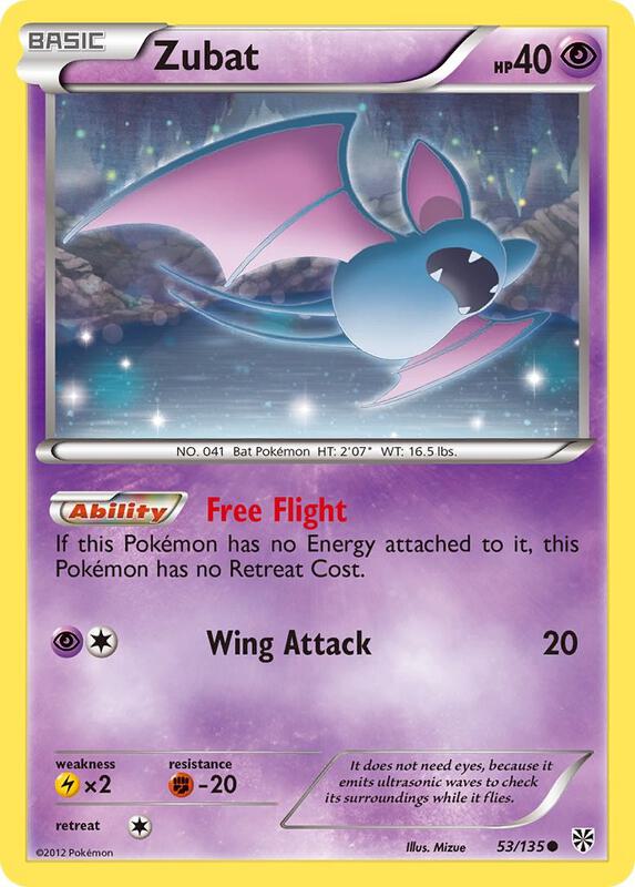 Zubat (53) Pokemon card from Plasma Storm