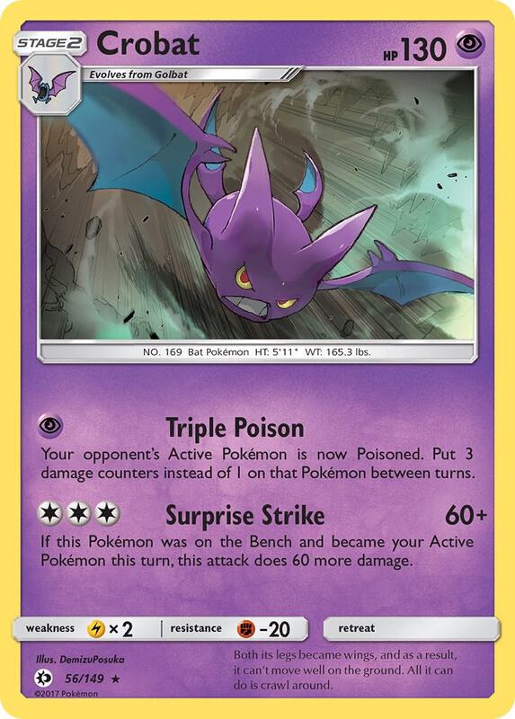 Crobat Pokemon card from SM Base Set