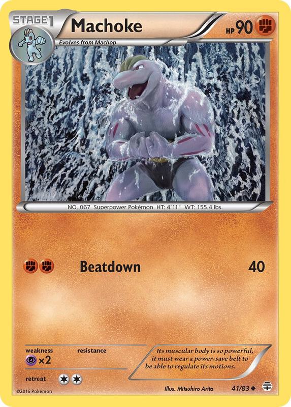 Machoke Pokemon card from Generations