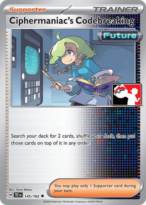 Ciphermaniac's Codebreaking Pokemon card from Prize Pack Series Cards