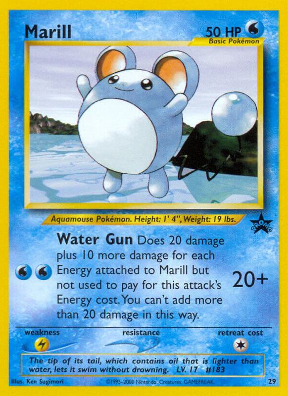 Marill Pokemon card from WoTC Promo