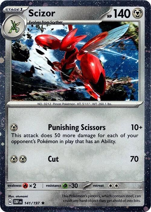 Scizor Pokemon card from Miscellaneous Cards & Products