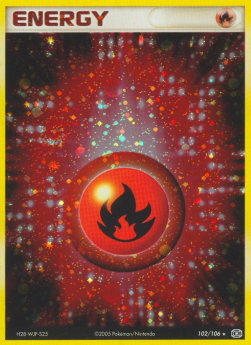 Fire Energy Pokemon card from EX Emerald