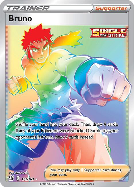 Bruno (Secret) Pokemon card from SWSH05: Battle