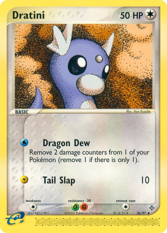 Dratini Pokemon card from Dragon