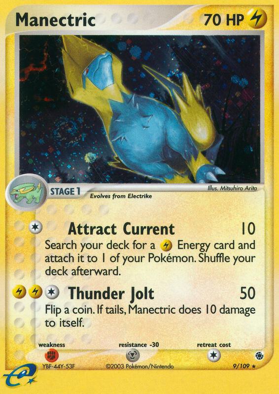 Manectric Pokemon card from Ruby and Sapphire