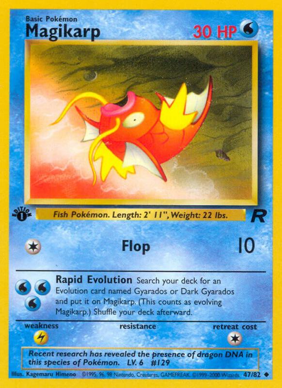 Magikarp Pokemon card from Team Rocket