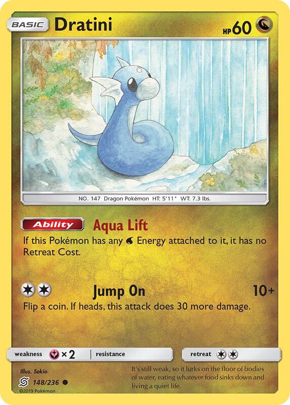 Dratini (148) Pokemon card from SM - Unified Minds