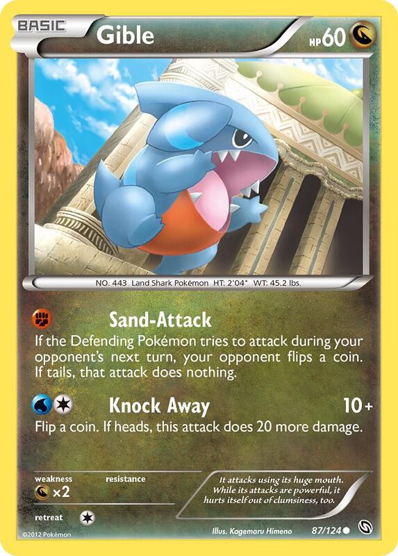 Gible (87) Pokemon card from Dragons Exalted
