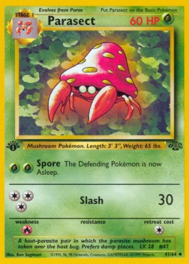 Parasect Pokemon card from Jungle
