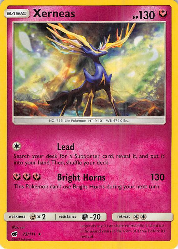 Xerneas Pokemon card from SM - Crimson Invasion
