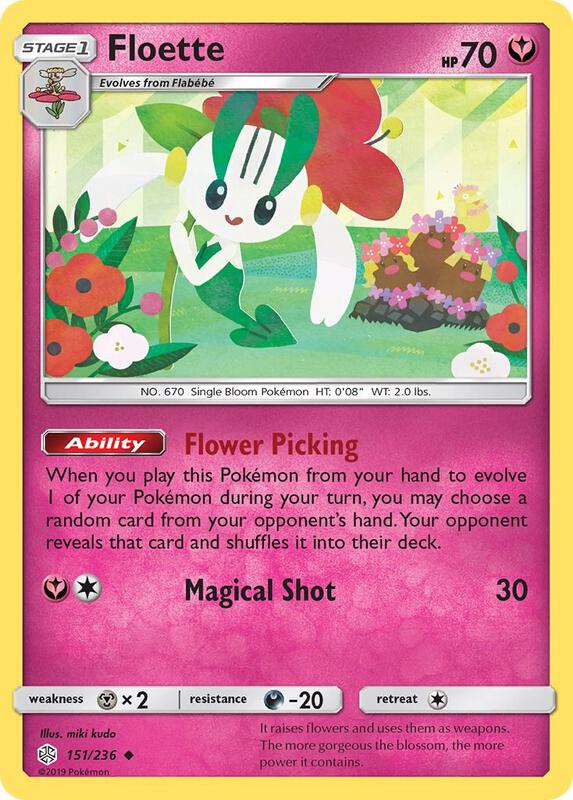 Floette Pokemon card from SM - Cosmic Eclipse