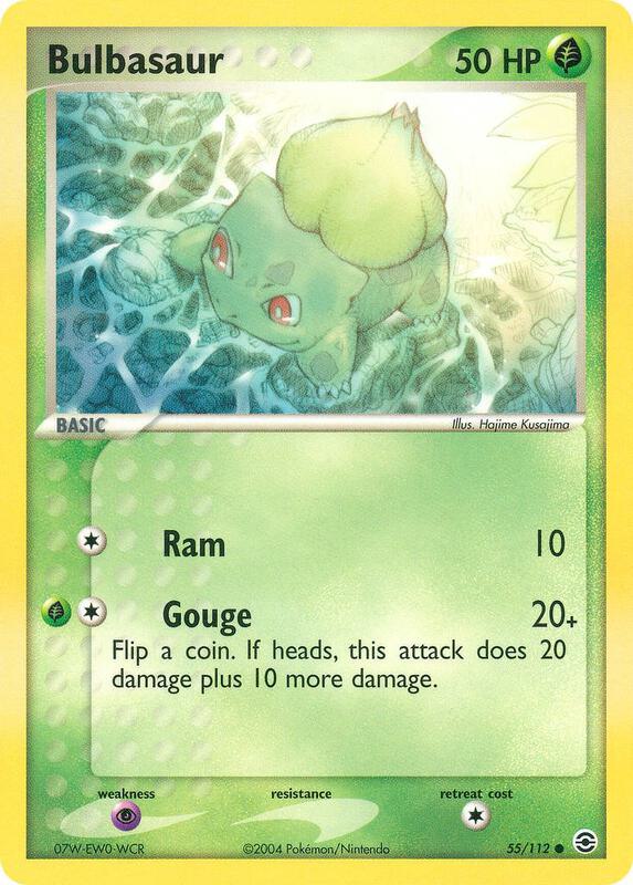 Bulbasaur Pokemon card from FireRed & LeafGreen