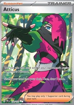 Atticus Pokemon card from Prismatic Evolutions