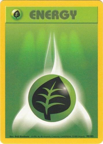 Grass Energy Pokemon card from Base Set