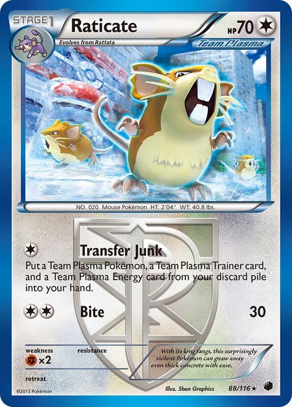 Raticate (Team Plasma) Pokemon card from Plasma Freeze