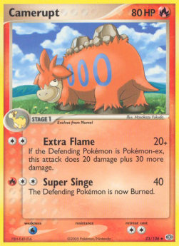 Camerupt Pokemon card from EX Emerald