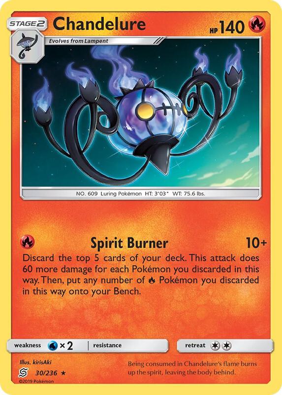Chandelure Pokemon card from SM - Unified Minds