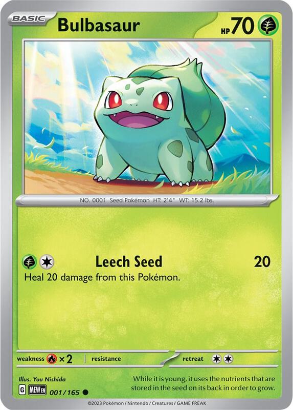 Bulbasaur Pokemon card from SV: Scarlet & Violet 151
