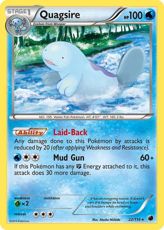 Quagsire Pokemon card from Plasma Freeze