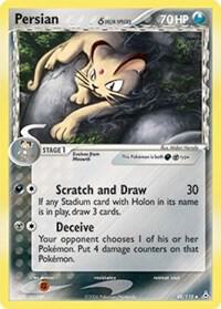 Persian (Delta Species) Pokemon card from Holon Phantoms