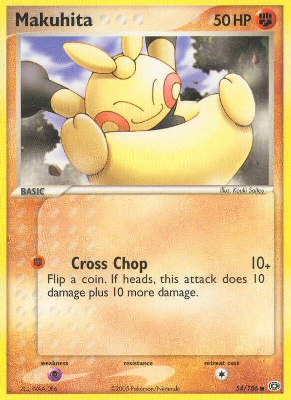 Makuhita Pokemon card from Emerald