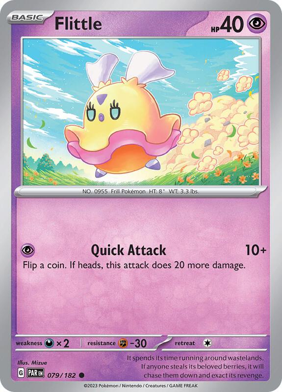 Flittle Pokemon card from SV04: Paradox Rift