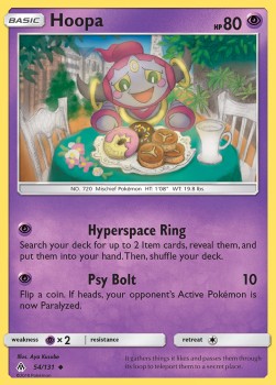 Hoopa Pokemon card from Forbidden Light