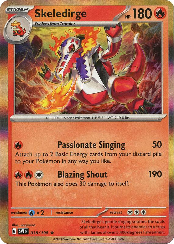 Skeledirge Pokemon card from SV01: Scarlet & Violet Base Set