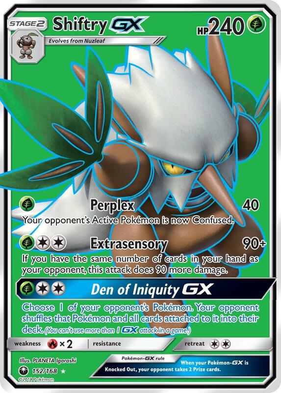 Shiftry GX (Full Art) Pokemon card from SM - Celestial Storm