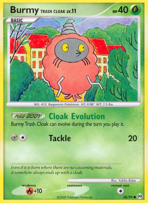 Burmy Trash Cloak Pokemon card from Arceus