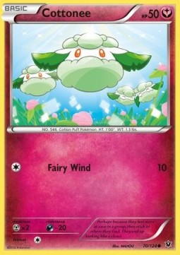 Cottonee Pokemon card from Fates Collide