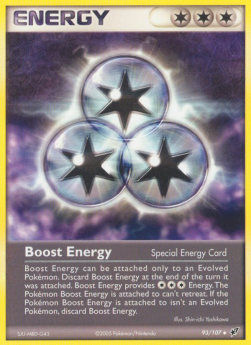 Boost Energy Pokemon card from EX Deoxys