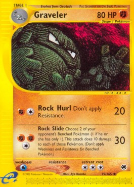 Graveler Pokemon card from Expedition Base Set