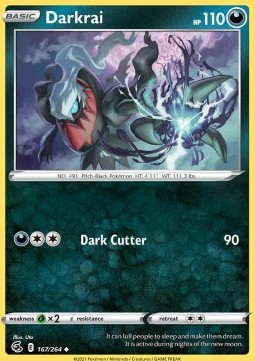 Darkrai Pokemon card from Fusion Strike