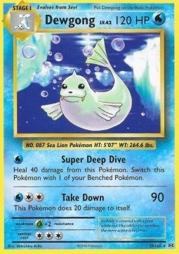 Dewgong Pokemon card from Evolutions