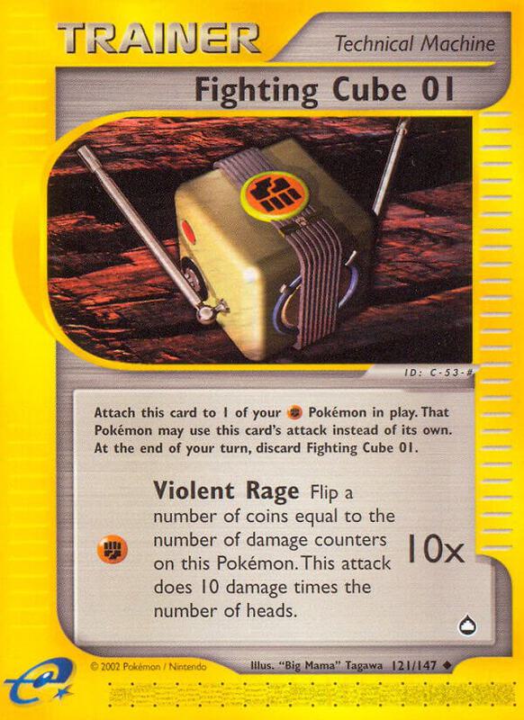 Fighting Cube 01 Pokemon card from Aquapolis