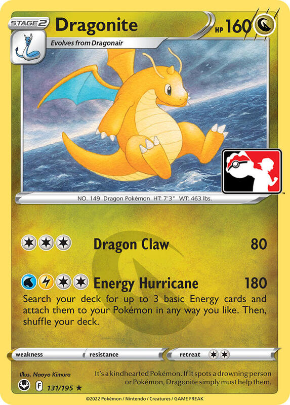 Dragonite Pokemon card from Prize Pack Series Cards