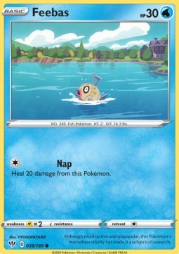 Feebas Pokemon card from Darkness Ablaze