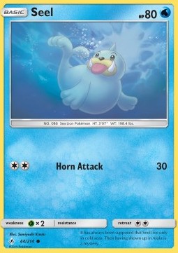 Seel Pokemon card from Unbroken Bonds