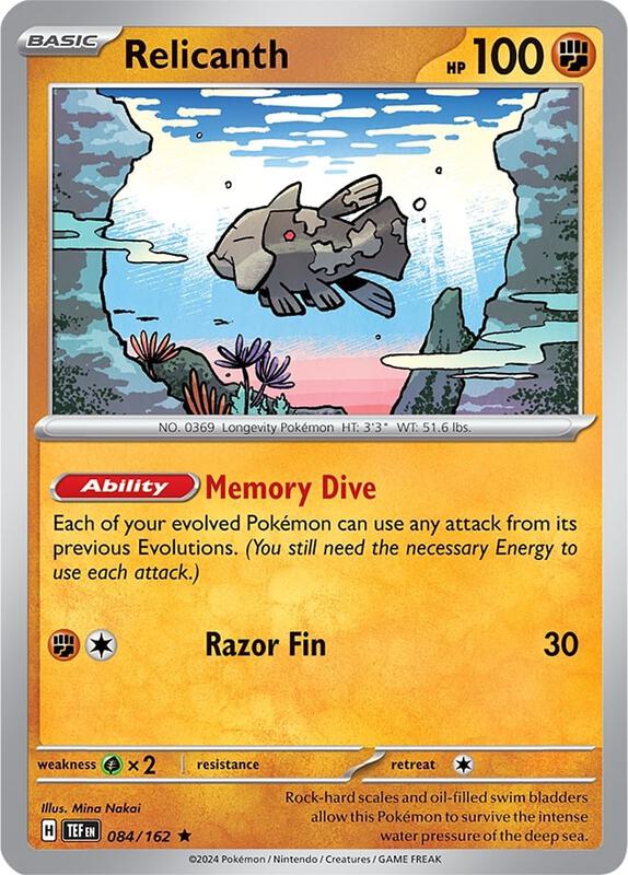 Relicanth Pokemon card from Deck Exclusives