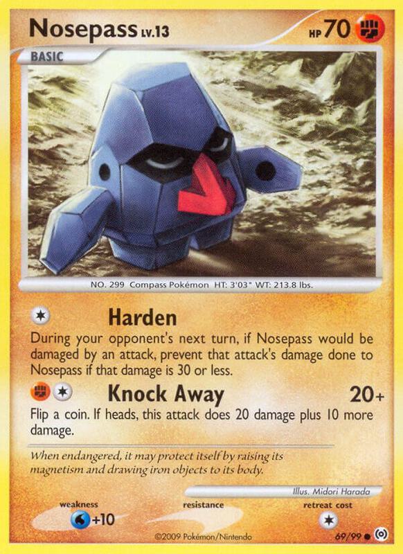 Nosepass Pokemon card from Arceus