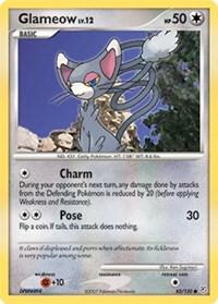 Glameow Pokemon card from Diamond and Pearl