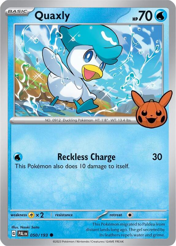 Quaxly Pokemon card from Trick or Trade BOOster Bundle 2024