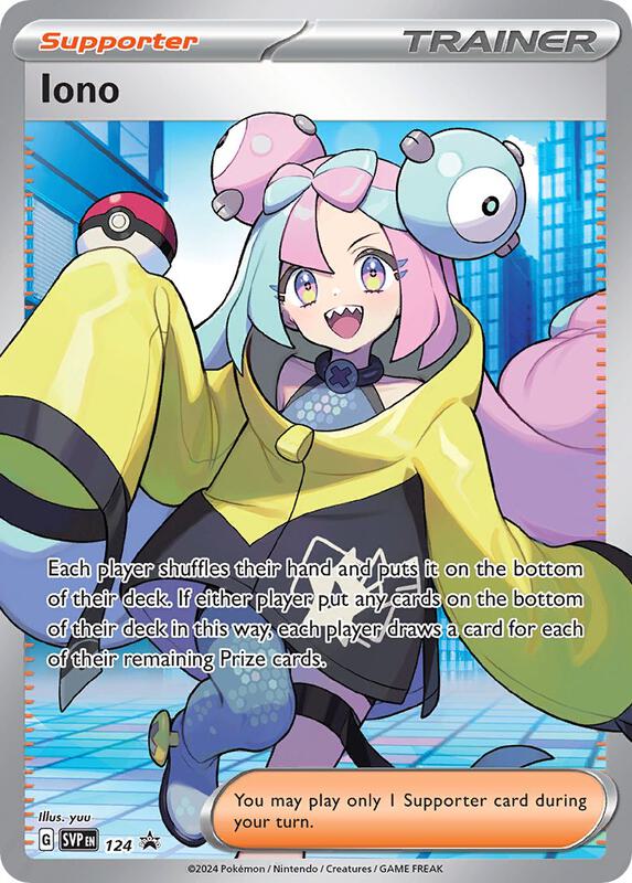 Iono - 124 Pokemon card from SV: Scarlet & Violet Promo Cards