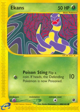 Ekans Pokemon card from Expedition Base Set