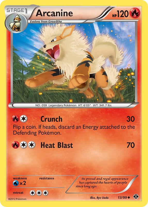 Arcanine (13) Pokemon card from Next Destinies